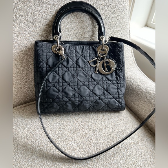 Dior Bags Christian Dior Lady Dior Canage Nylon Bag Small Two Way